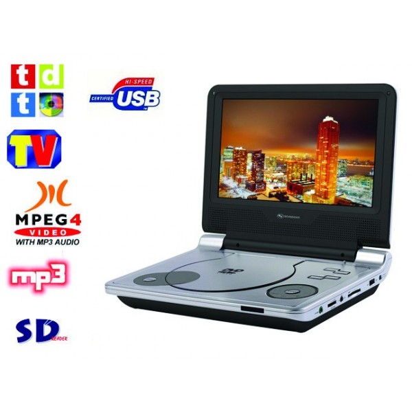 DVD portatil y TV digital SCD-900 DVB - Isla Idea